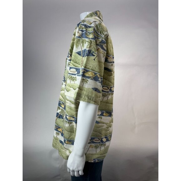 Pierre Cardin Vintage Hawaiian Golf Shirt M Cotton - Picture 15 of 16